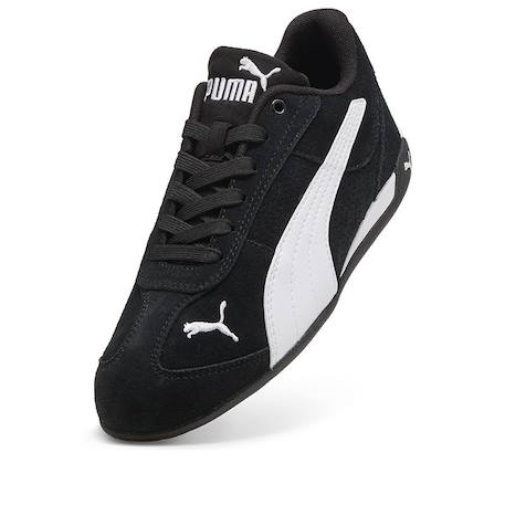Baskets enfant en cuir Noir, blanc+Rouge, blanc 5 - vertbaudet enfant 