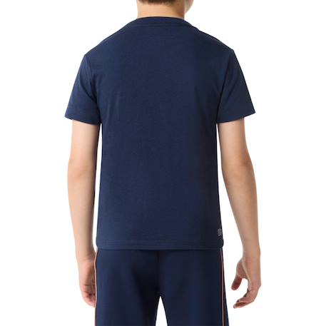 Tee-shirt enfant en coton Marine, orange+Merle noir 4 - vertbaudet enfant 