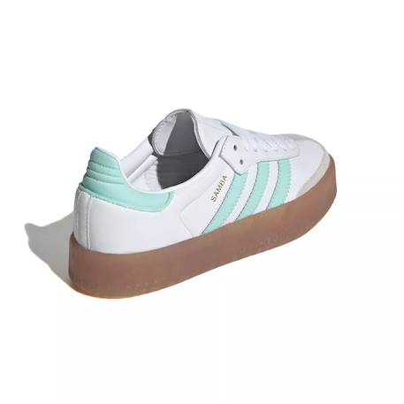 Baskets enfant en cuir Blanc/vert 5 - vertbaudet enfant 