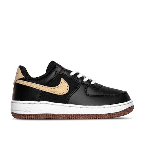 Baskets enfant en cuir Noir, jaune, blanc 3 - vertbaudet enfant 