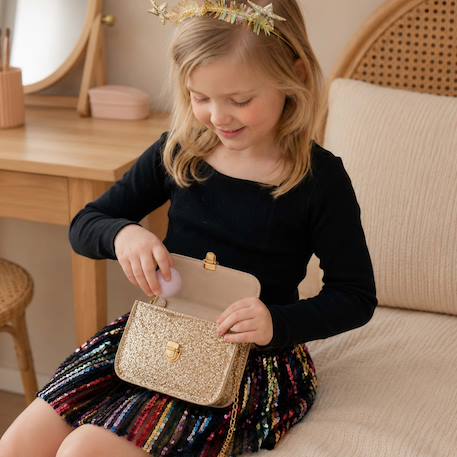 Sac à main enfant pailleté skyline glamour Or 3 - vertbaudet enfant 
