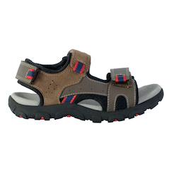 Chaussures-Chaussures garçon 23-38-Sandales-Sandales en cuir velours à scratch