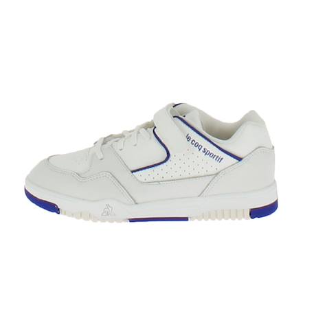 Baskets enfant en cuir Blanc, bleu 1 - vertbaudet enfant 