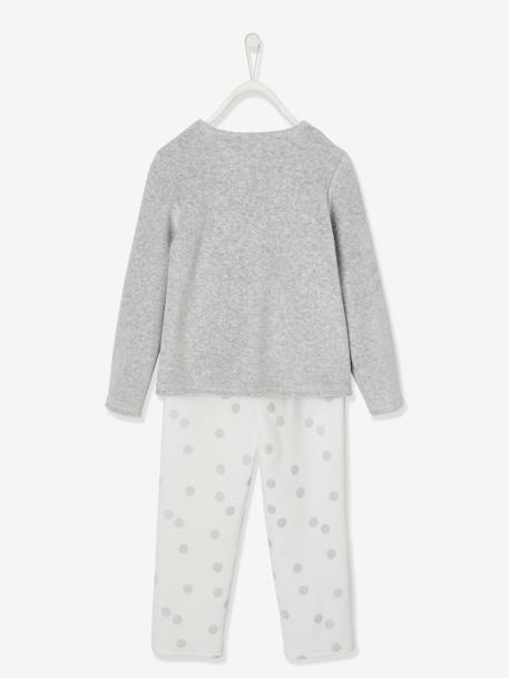 Pyjama fille velours masque de chat gris 3 - vertbaudet enfant 