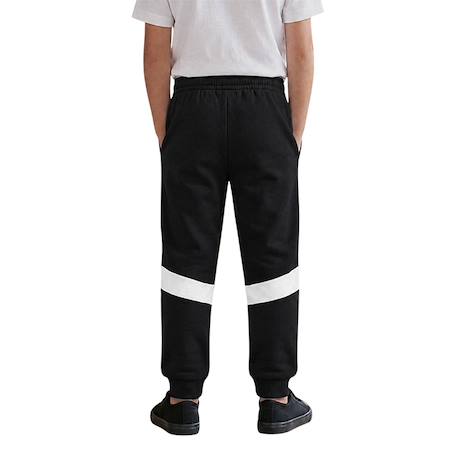 Pantalon de survêtement enfant en coton Gris clair+Noir foncé 10 - vertbaudet enfant 