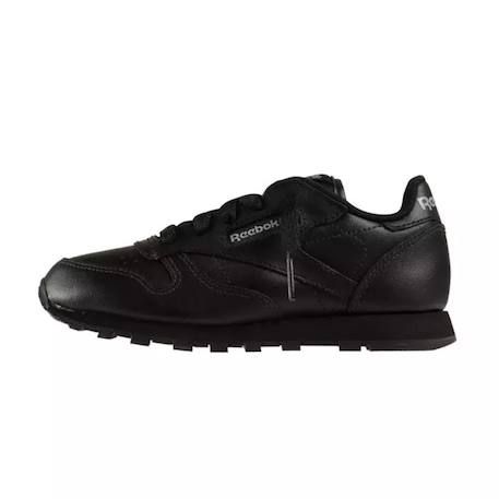 Baskets enfant en cuir Blanc/blanc+Noir/noir 6 - vertbaudet enfant 