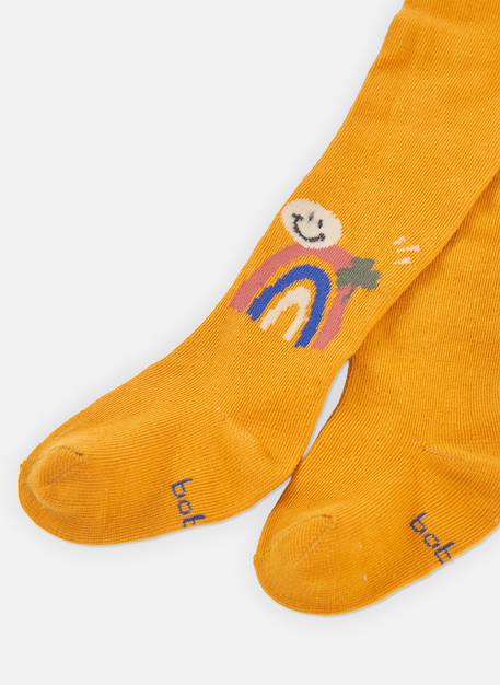 Collant imprimé de fleurs Jaune 2 - vertbaudet enfant 