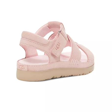 Sandales enfant en cuir Beige clair+Rose clair 10 - vertbaudet enfant 