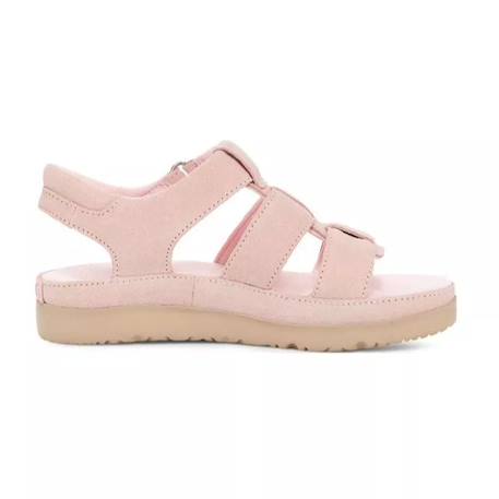Sandales enfant en cuir Beige clair+Rose clair 6 - vertbaudet enfant 