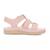 Sandales enfant en cuir Beige clair+Rose clair 6 - vertbaudet enfant 