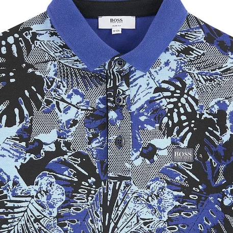 Polo enfant en coton Bleu, gris, noir 3 - vertbaudet enfant 