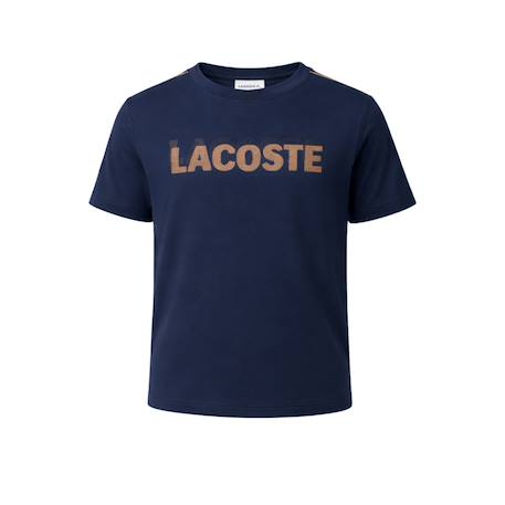 Tee-shirt enfant en coton Marine, orange+Merle noir 1 - vertbaudet enfant 