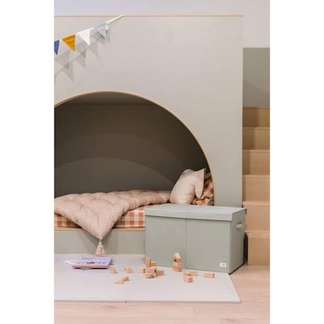 Coffre à jouets Ecru+Gris+Rose+Vert d'eau 19 - vertbaudet enfant 