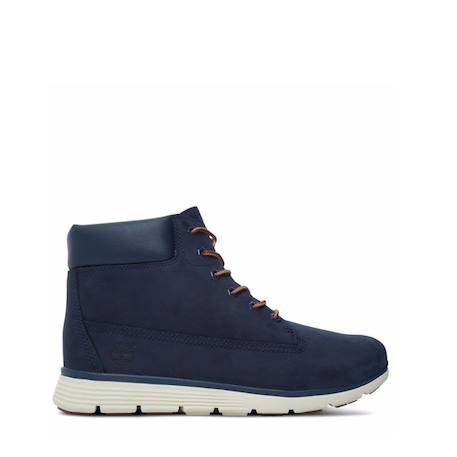 Boots enfant en cuir Bleu marine, blanc. 2 - vertbaudet enfant 