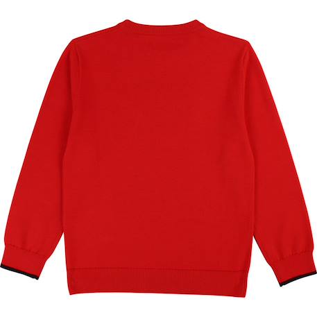 Sweat enfant en coton Noir foncé+Rouge vif 5 - vertbaudet enfant 