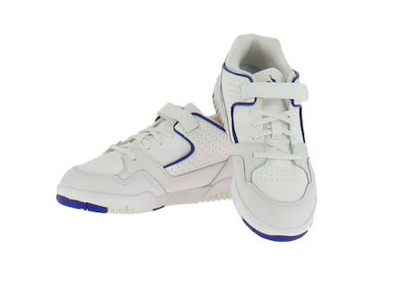 Baskets enfant en cuir Blanc, bleu 4 - vertbaudet enfant 