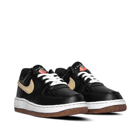 Baskets enfant en cuir Noir, jaune, blanc 5 - vertbaudet enfant 