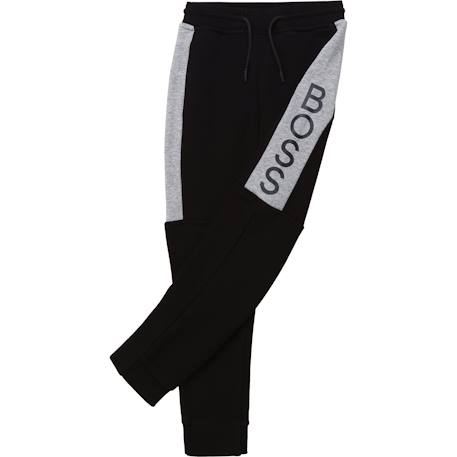 Pantalon de survêtement enfant en coton Bleu marine, gris+Noir, gris 6 - vertbaudet enfant 