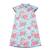 Robe col mao fille fleurie bleu turquoise | annam Bleu 3 - vertbaudet enfant 