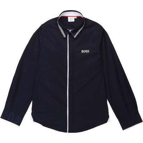 Col chemise enfant en coton Bleu marine 1 - vertbaudet enfant 
