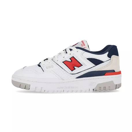 Baskets enfant en cuir Blanc/rouge/bleu 1 - vertbaudet enfant 