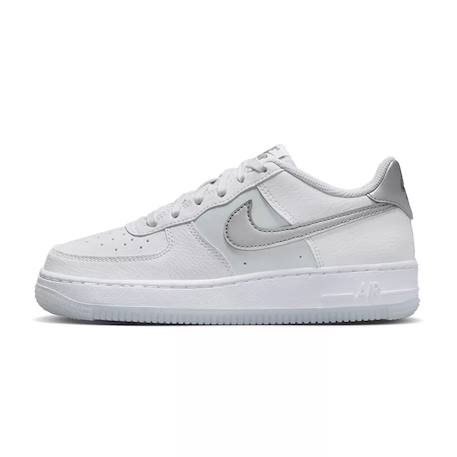 Baskets enfant en cuir Blanc/gris 1 - vertbaudet enfant 
