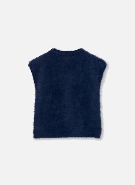 Pull sans manches fille avec boutons Bleu 2 - vertbaudet enfant 