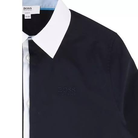 Chemise enfant en coton Blanc, bleu+Bleu marine, blanc 5 - vertbaudet enfant 