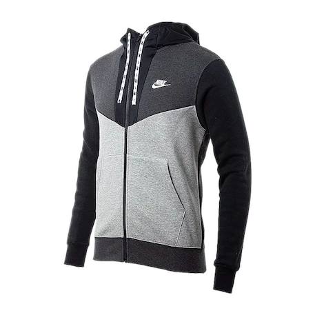 Sweat à capuche garçon Gris 1 - vertbaudet enfant 