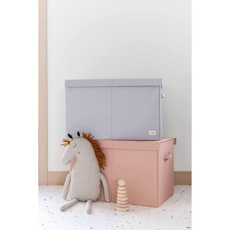 Coffre à jouets Ecru+Gris+Rose+Vert d'eau 9 - vertbaudet enfant 