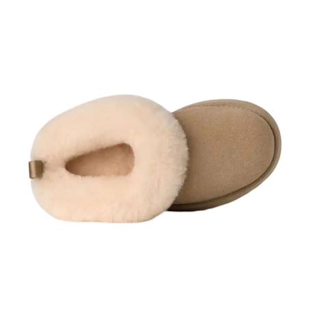Slippers enfant en daim Chestnut+Mustard seed 10 - vertbaudet enfant 