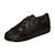 Baskets enfant en cuir Noir foncé 3 - vertbaudet enfant 