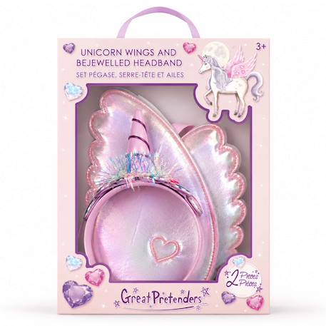 Déguisement set ailes licorne et serre tête corne scintillante Rose 3 - vertbaudet enfant 