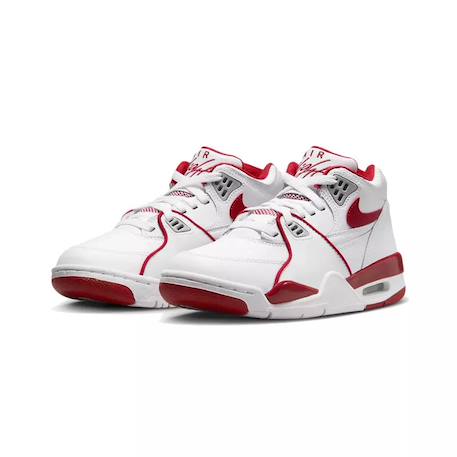 Baskets enfant en cuir Blanc et rouge+Blanc/noir 2 - vertbaudet enfant 