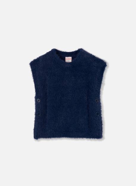 Fille-Pull, gilet, sweat-Pull-Pull sans manches fille avec boutons