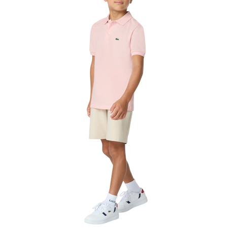 Polo enfant en coton Gris chiné, vert+Nidus, vert 11 - vertbaudet enfant 
