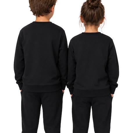 Sweatshirt enfant en coton Gris chiné+Noir foncé 10 - vertbaudet enfant 