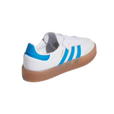Baskets enfant en cuir Blanc, bleu ciel 4 - vertbaudet enfant 