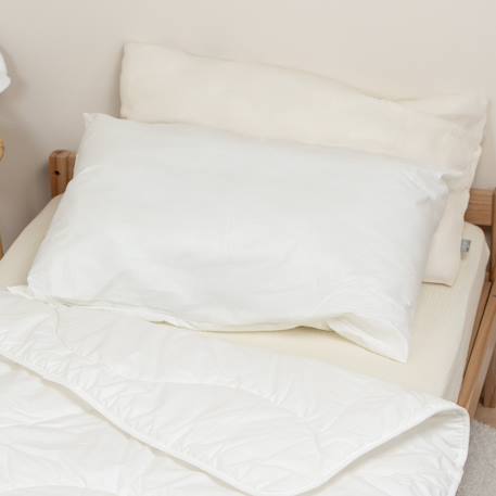 Oreiller moelleux en coton bio fabriqué en france Blanc 2 - vertbaudet enfant 