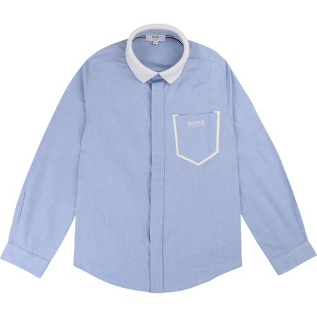Chemise enfant en coton Bleu, blanc 1 - vertbaudet enfant 