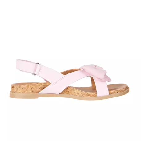 Sandales fille en cuir Noir, marron+Rose, marron 11 - vertbaudet enfant 