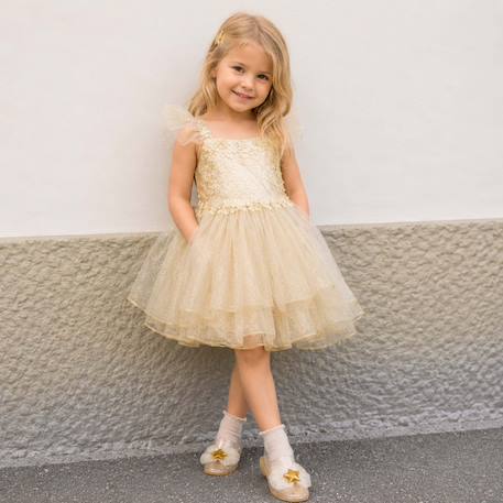 Chaussures de princesse enfant à talons magiques reigning beauty Or+Rose 2 - vertbaudet enfant 