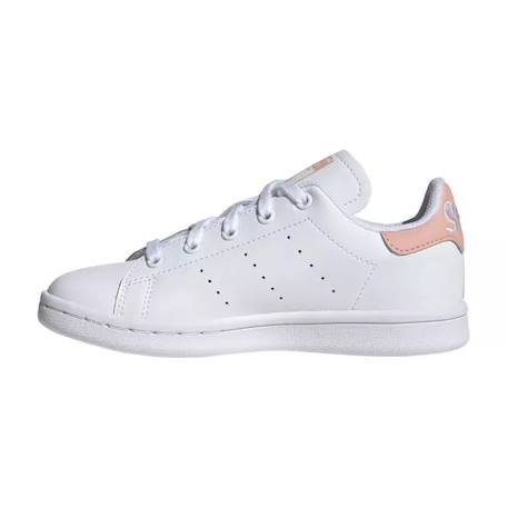 Baskets enfant en cuir Blanc, rose 3 - vertbaudet enfant 