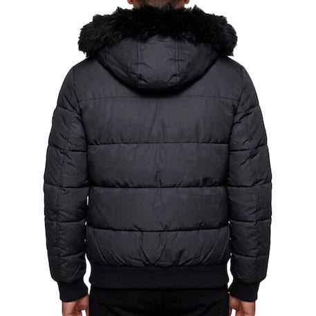 Doudoune à capuche enfant Bleu marine+Noir foncé 6 - vertbaudet enfant 