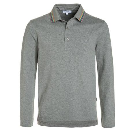 Polo enfant en coton Gris foncé+Noir foncé+Noir intense 1 - vertbaudet enfant 