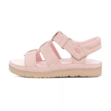 Sandales enfant en cuir Beige clair+Rose clair 5 - vertbaudet enfant 