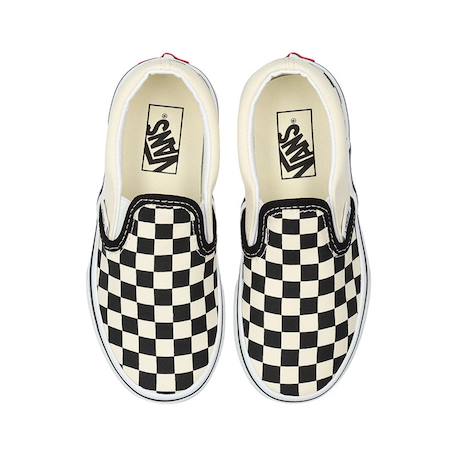 Basket garçon modèle classic slip-on checkerboard Blanc blckwht+Blanc, noir 10 - vertbaudet enfant 
