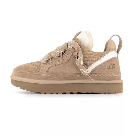 Baskets enfant en daim Beige clair+Chesnut+Rose beige 1 - vertbaudet enfant 