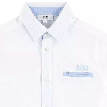 Chemise enfant en coton Blanc cassé+Bleu marine 3 - vertbaudet enfant 