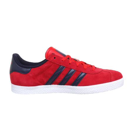 Baskets enfant en cuir Rouge, noir 2 - vertbaudet enfant 